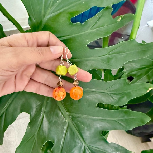 Jewelry - Serpentine - Howlite - Hematite Earrings
